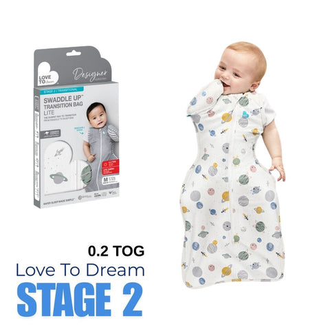 Love To Dream｜【Stage 2】｜ 0.2 TOG | Swaddle Up™ 蝶型包巾 Lite