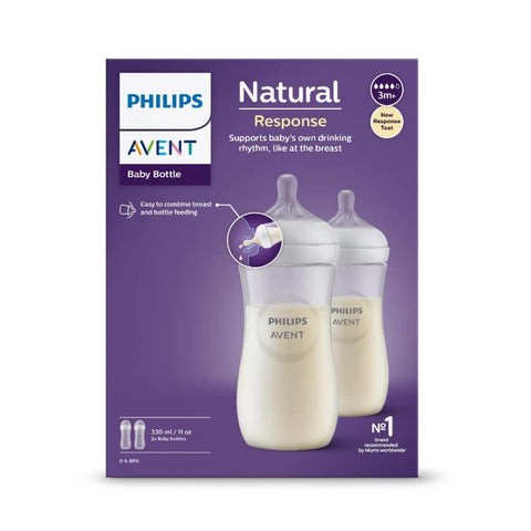 Avent｜Natural Response 嬰兒奶瓶｜330mL｜兩個裝 - Breastpump City