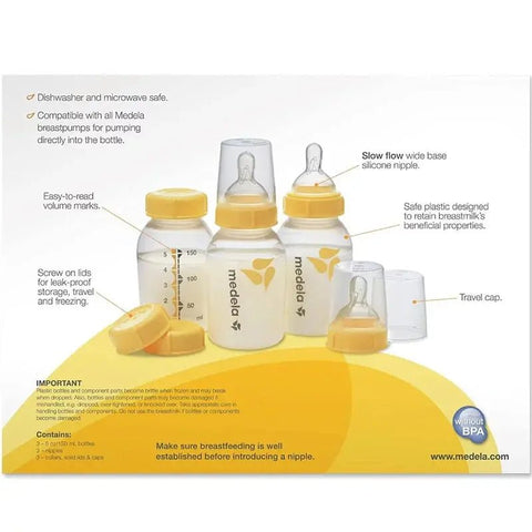 Medela｜母乳奶樽套裝｜150mL｜3個裝 - Breastpump City