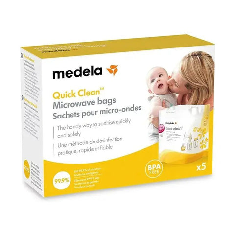 Medela｜Quick Clean 微波快潔消毒袋｜5個裝 - Breastpump City