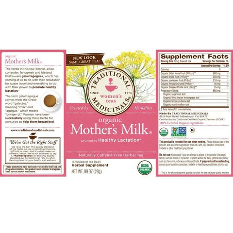 Organic Mother's Milk｜Caffeine Free有機香草茶包｜28g｜16 Tea Bags - Breastpump City