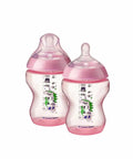 Tommee Tippee｜Closer to Nature 260ml PP 印花奶瓶配新升級版乳感超柔軟奶嘴｜2個裝 - Breastpump City