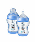 Tommee Tippee｜Closer to Nature 260ml PP 印花奶瓶配新升級版乳感超柔軟奶嘴｜2個裝 - Breastpump City