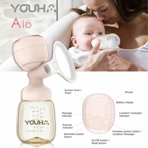 Youha 優合｜Aio 電動吸奶器及哺乳按摩器 - Breastpump City